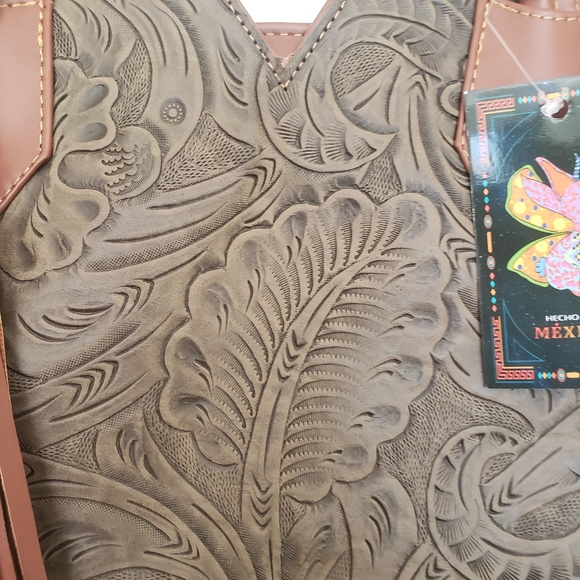 TOTE bags GREEN Made by Mexican artisans - Picture 2 of 7